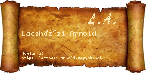 Laczházi Arnold névjegykártya